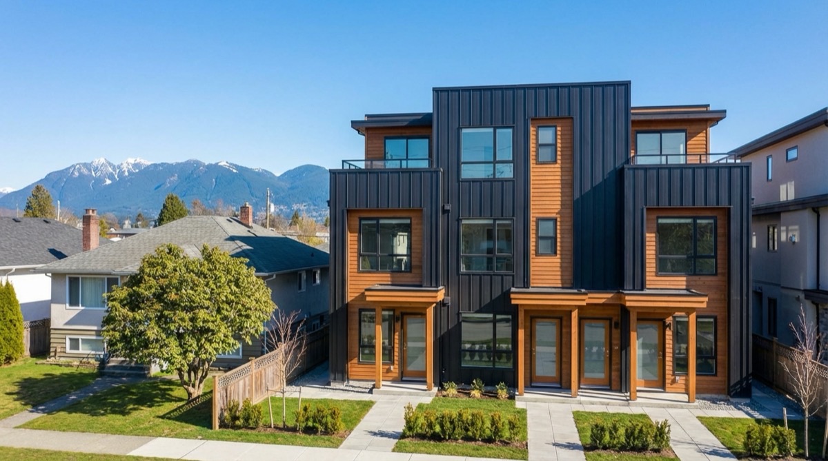 Modern Vancouver multiplex building showcasing Bill 44 development opportunity