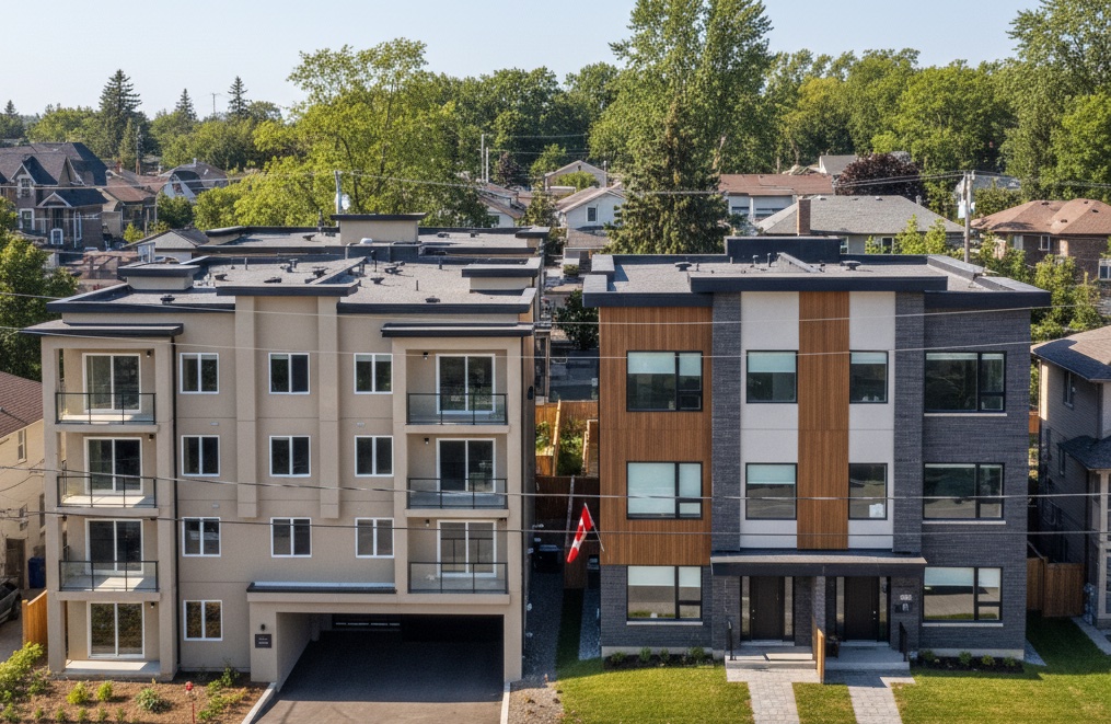 Transition from high-rise condos to family-oriented multiplex developments in Vancouver
