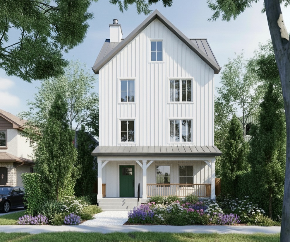 Modern multiplex development in Vancouver neighborhood showing property value impact