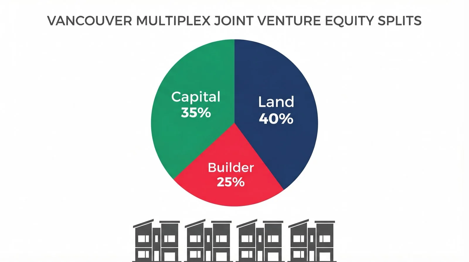 Pie chart of equity splits in a Vancouver multiplex joint venture