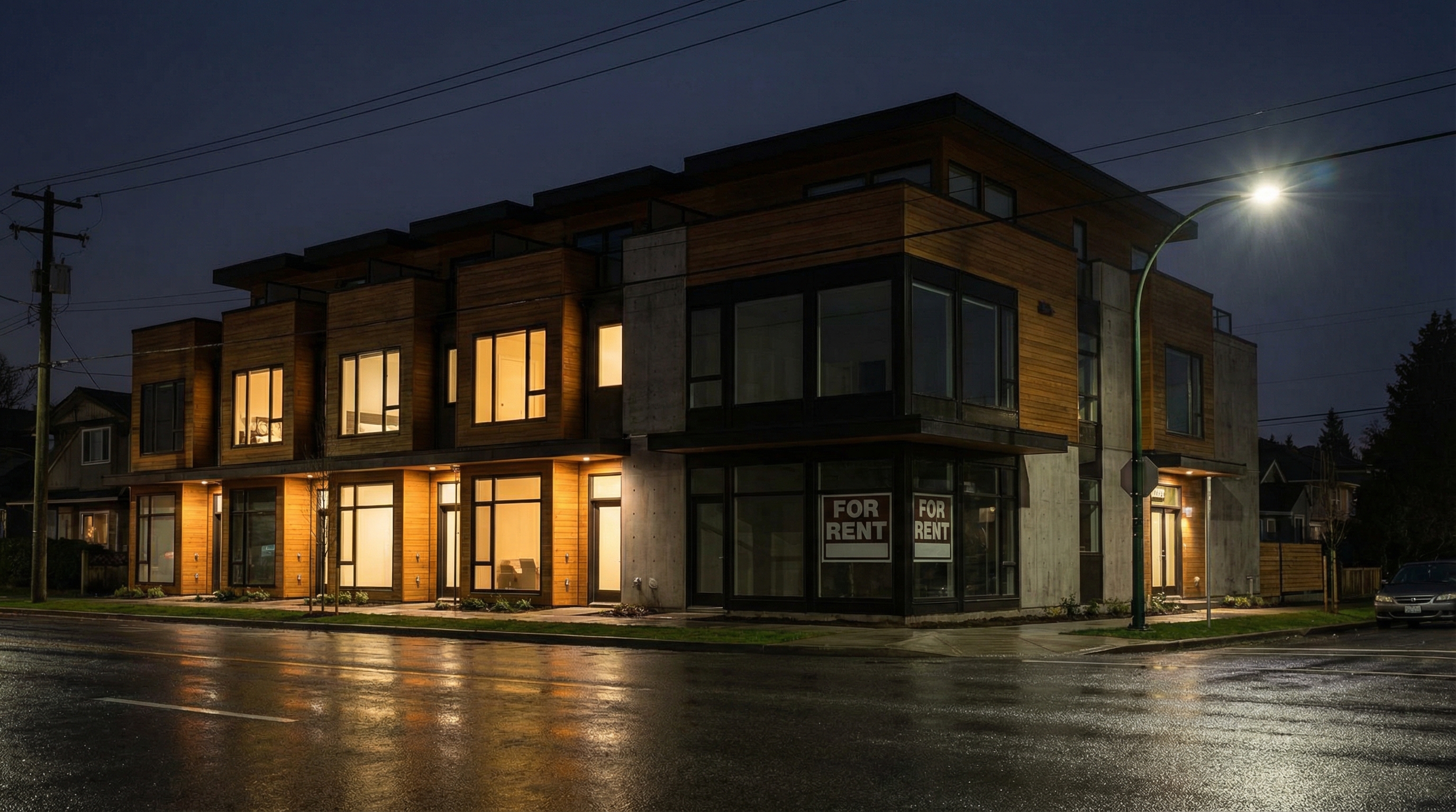 Six-unit multiplex building with one unit highlighted as vacant showing the outsized impact on revenue and debt service coverage