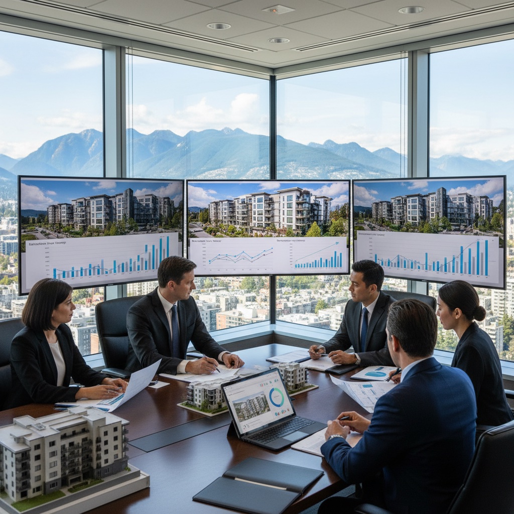 Professional capital investors analyzing Vancouver multiplex development as a higher-return alternative to traditional multifamily