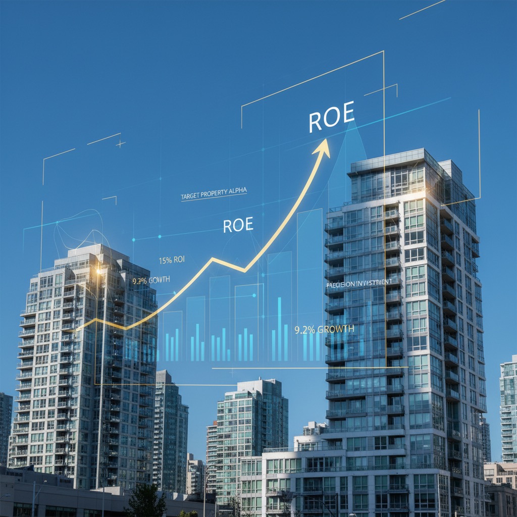 Data visualization showing PlexRank ROE analysis of Vancouver and Burnaby multiplex investment opportunities with precision targeting