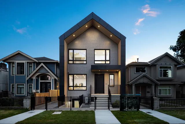 6831 Salisbury Ave, Burnaby: a new 3-home multiplex with homes listed for sale