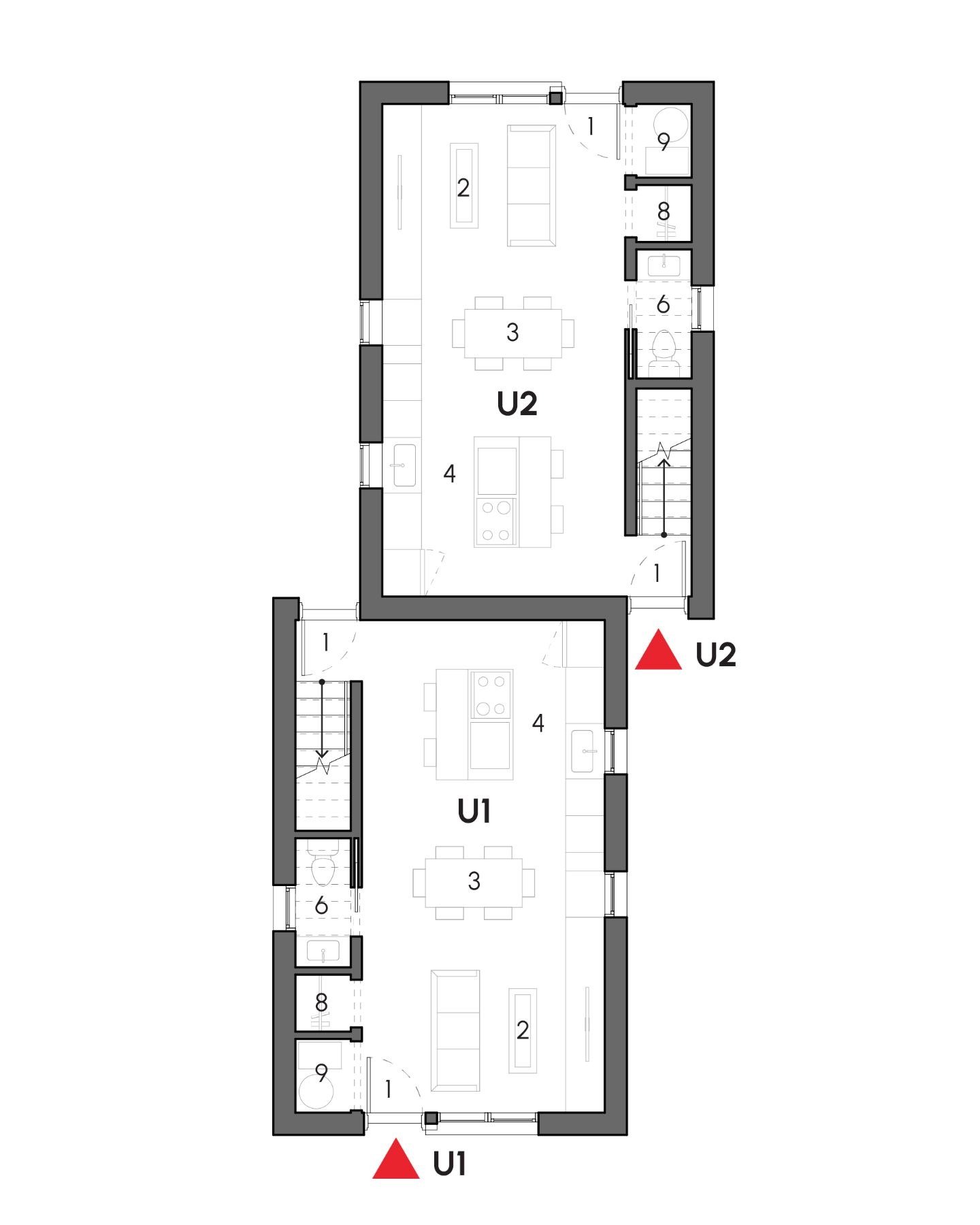BC Standard Duplex floor plan layout