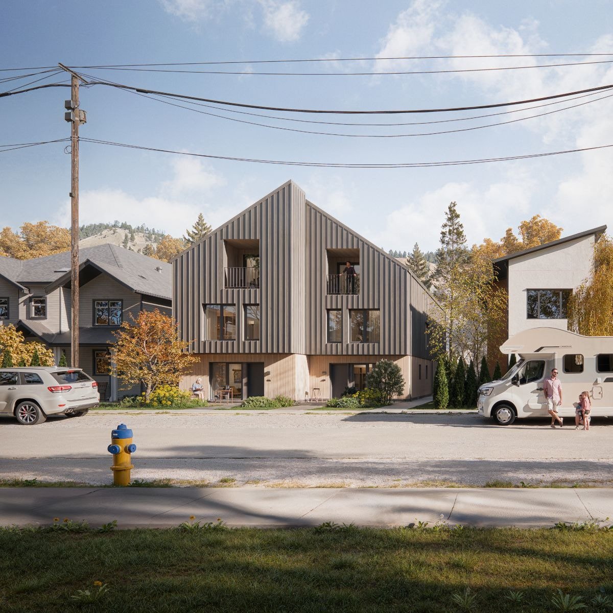 BC Government standardized fourplex 02 design rendering
