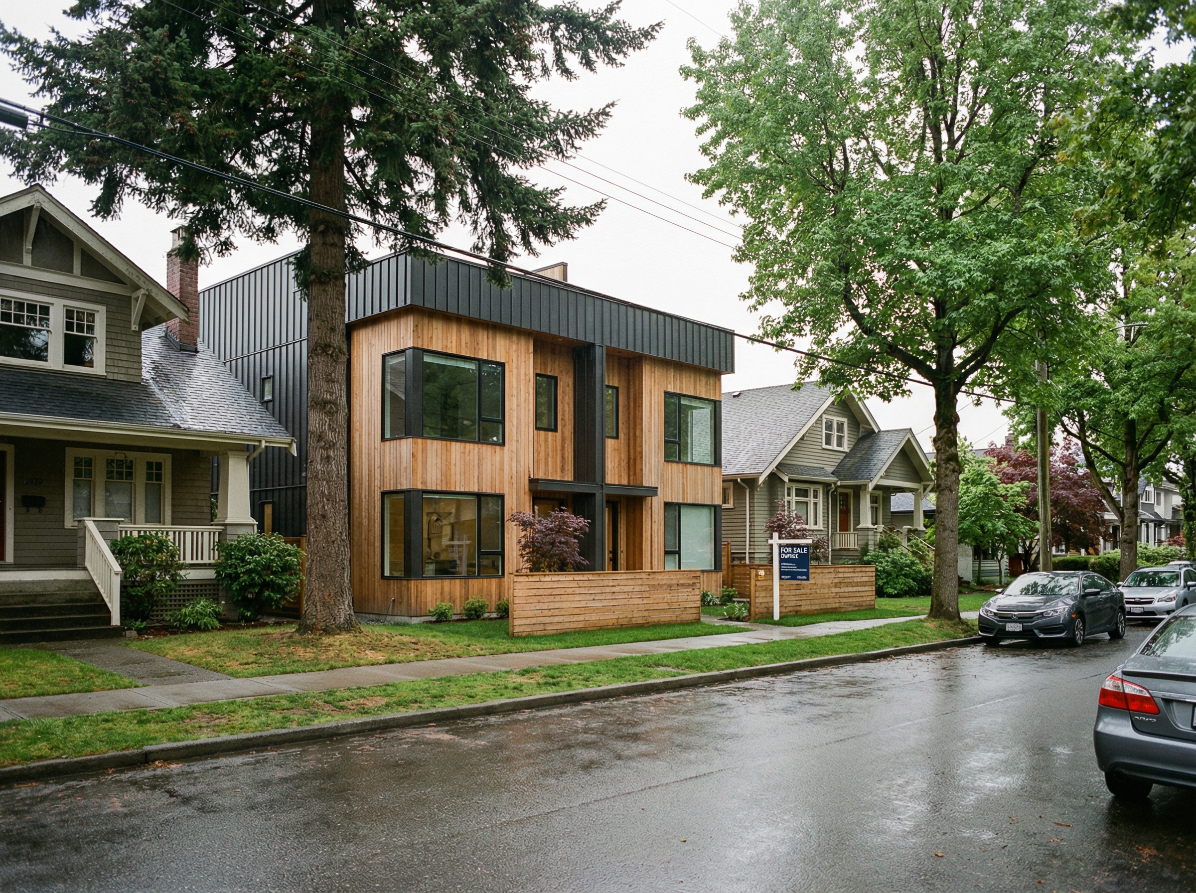 Duplex fitting into a residential streetscape